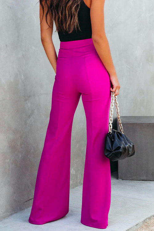 Chic to Work Office Split Hem High Rise Pants