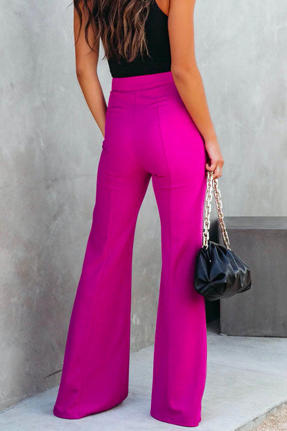 Chic to Work Office Split Hem High Rise Pants