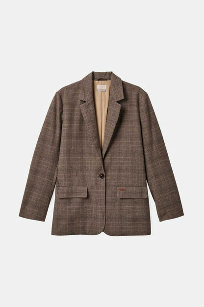 Manhattan Blazer - Brown/Cream Houndstooth