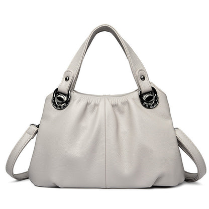 Leather Crinkled Tote Bag