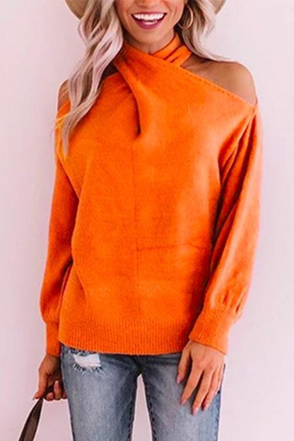Kale Cold Shoulder Sweater