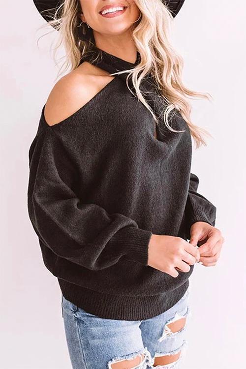 Kale Cold Shoulder Sweater