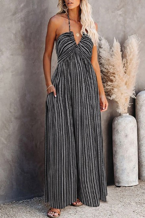 Spaghetti Strap Maxi Cami Dress with Pocket