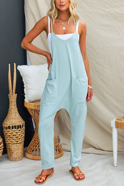 Casual Pocketed Cami Jumpsuit