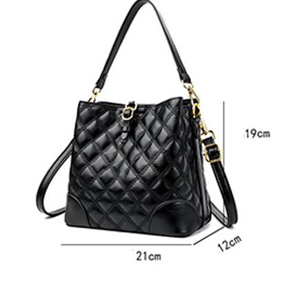 Chic Elegant Quilted Bucket Bag