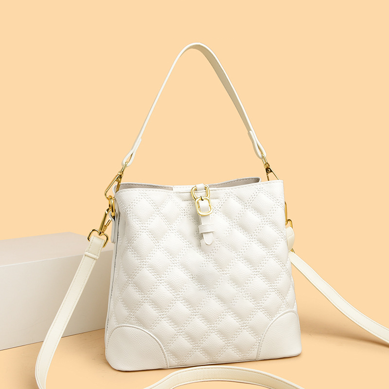 Chic Elegant Quilted Bucket Bag