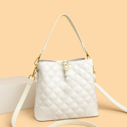 Chic Elegant Quilted Bucket Bag